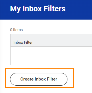 create inbox filter button