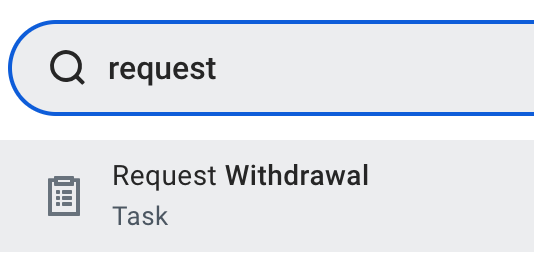 Request Withdrawal