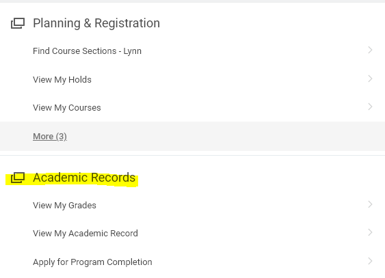 Academic Records