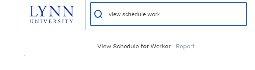 search schedule