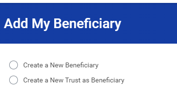 add my beneficiary