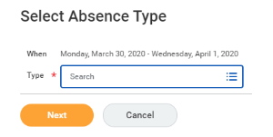 Absence  type