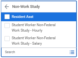 non work study
